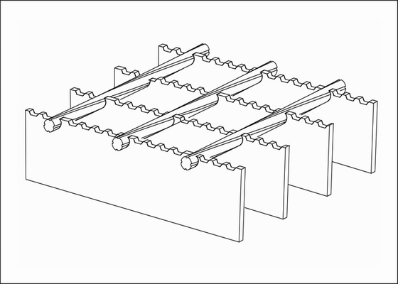 Китай Решетка покрытия цинка Серратед заваркой стальная для на открытом воздухе проступи лестницы поставщик